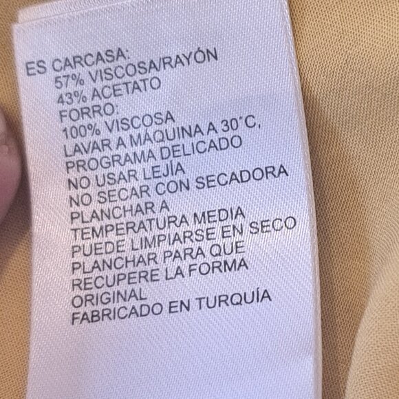 REISS Orla Butter Yellow Halter Midi Dress Crossover Neck Keyhole US Size 8 - Picture 12 of 16